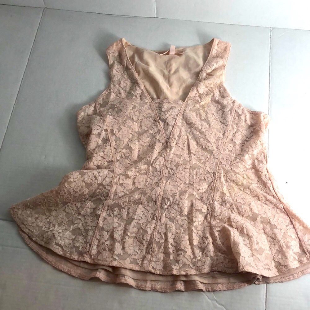 VICTORIA's SECRET Top Flower lace inner-lining sleeveless